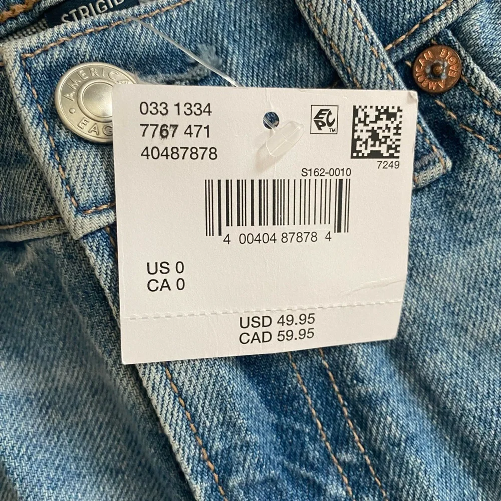 American Eagle Outfitters Blue Jean Shorts with Cut-Off Hem - Picture 2 of 3
